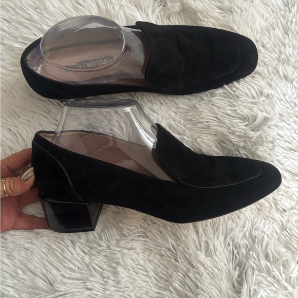 Stuart Weitzman Black Velvet Loafers - Picture 8 of 9